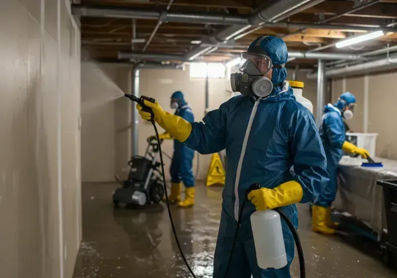 Basement Sanitization and Antimicrobial Treatment process in Centerfield, UT